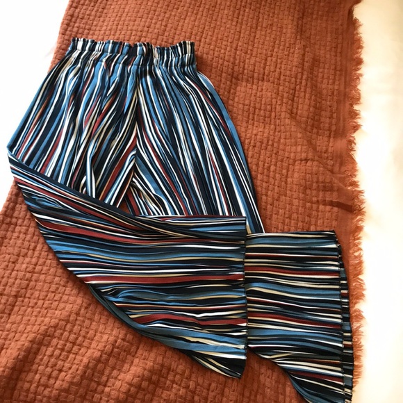 Bershka Wide Striped Pants - Picture 4 of 4